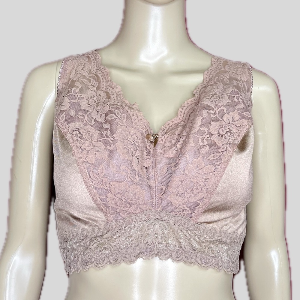 Rhonda Shear Cappuccino Ahh Lace Leisure Bra Style R672B Size 3X